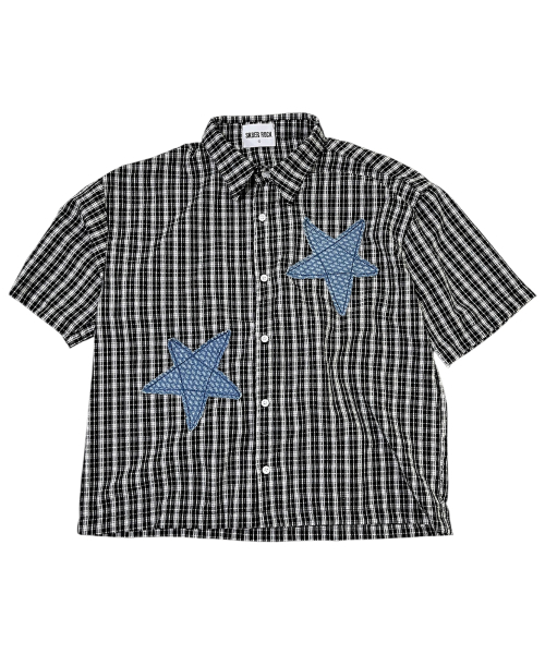 Star Seersucker Check Shirt (Black) рубашка