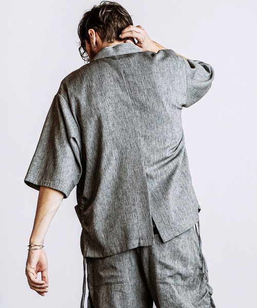 NO ID.(ノーアイディ)の「【NO ID.】Drawstring Half Sleeve 1B Jacket / ドローストリングス ハーフスリーブ 1B ジャケット(テーラードジャケット・メンズ・ダークグレー/グレー/ブラック・ONE SIZE)」の18枚目の写真