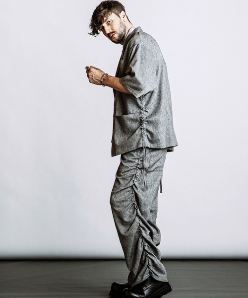 NO ID.(ノーアイディ)の「【NO ID.】Drawstring Half Sleeve 1B Jacket / ドローストリングス ハーフスリーブ 1B ジャケット(テーラードジャケット・メンズ・ダークグレー/グレー/ブラック・ONE SIZE)」の22枚目の写真