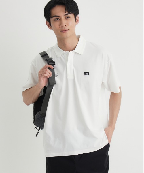 CAMP7(キャンプセブン)の「CAMP7(キャンプ7)ONEOCEAN半袖ポロシャツ(ポロシャツ・メンズ・ホワイト/ブラック・M/L/S/XL)」の1枚目の写真