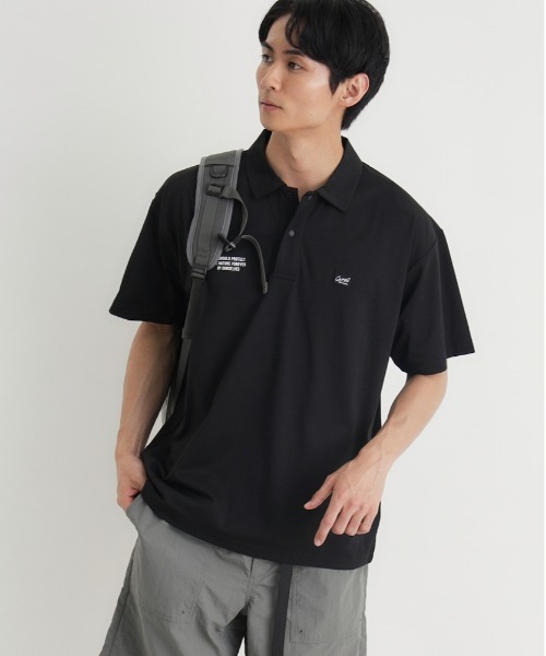 CAMP7(キャンプセブン)の「CAMP7(キャンプ7)ONEOCEAN半袖ポロシャツ(ポロシャツ・メンズ・ホワイト/ブラック・M/L/S/XL)」の2枚目の写真