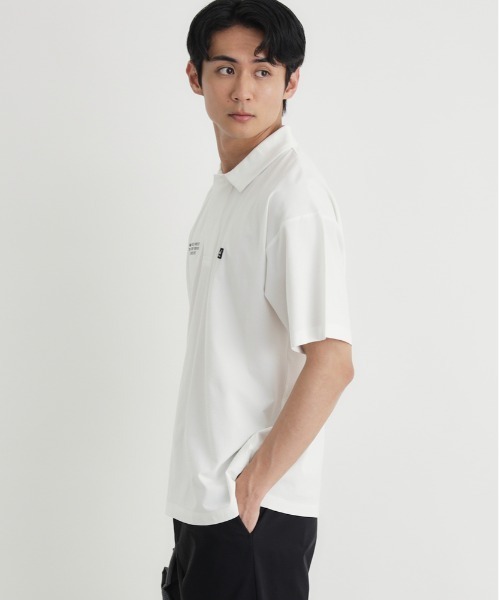 CAMP7(キャンプセブン)の「CAMP7(キャンプ7)ONEOCEAN半袖ポロシャツ(ポロシャツ・メンズ・ホワイト/ブラック・M/L/S/XL)」の4枚目の写真
