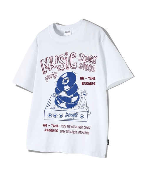 YOSEMITE(ヨセミティ)の「ミュージックポッププリント半袖Tシャツホワイト YT-3Y18(Tシャツ/カットソー・レディース・ホワイト・MEDIUM/LARGE/X-LARGE)」の1枚目の写真