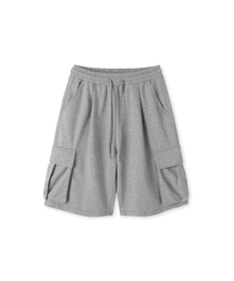 APOSTROPHE COMMA（アポストロフィコンマ）の「裏毛カーゴバンディングワイドハーフパンツ_グレー（その他パンツ）」