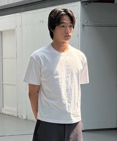 JUAN HOMME(ジュアンオム)の「クロップフィットコンパクトハーフスリーブ(ホワイト)(Tシャツ/カットソー・メンズ・その他・SMALL/MEDIUM/LARGE)」の1枚目の写真