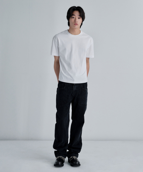 JUAN HOMME(ジュアンオム)の「クロップフィットコンパクトハーフスリーブ(ホワイト)(Tシャツ/カットソー・メンズ・その他・SMALL/MEDIUM/LARGE)」の2枚目の写真