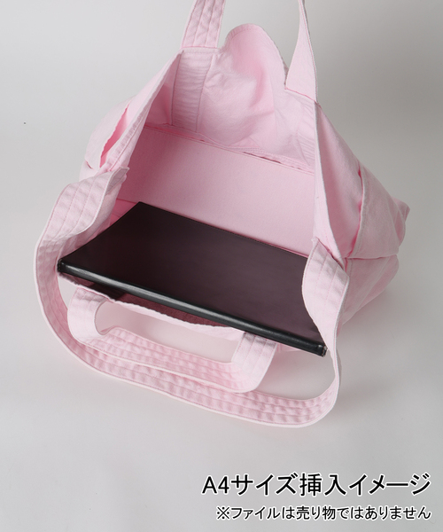 SLOBE IENA（スローブイエナ）の「《追加2》BOUCHE SLOBE別注 キャンバストートバッグ（トートバッグ・レディース・アイボリー/ピンク・FREE）」の17枚目の写真