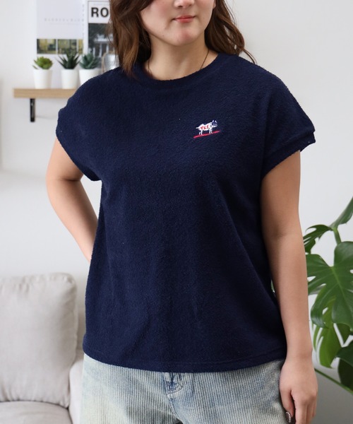 The Endless Summer(エンドレスサマー)の「TES COMFORTABLE PILE FRENCH SLEEVE / Tシャツ(Tシャツ/カットソー・レディース・ネイビー/ブラック/グレー・FREE)」の2枚目の写真