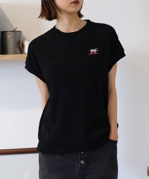 The Endless Summer(エンドレスサマー)の「TES COMFORTABLE PILE FRENCH SLEEVE / Tシャツ(Tシャツ/カットソー・レディース・ネイビー/ブラック/グレー・FREE)」の1枚目の写真