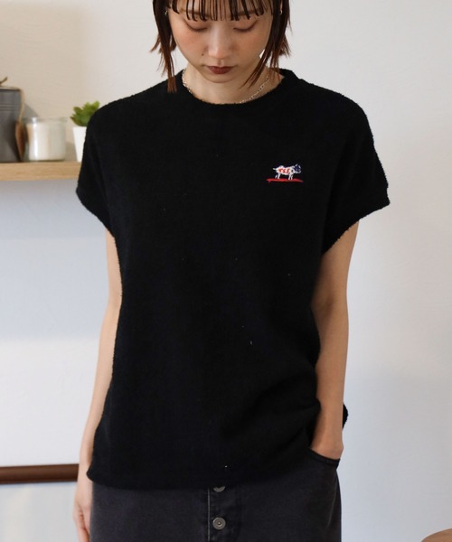 The Endless Summer(エンドレスサマー)の「TES COMFORTABLE PILE FRENCH SLEEVE / Tシャツ(Tシャツ/カットソー・レディース・ネイビー/ブラック/グレー・FREE)」の4枚目の写真