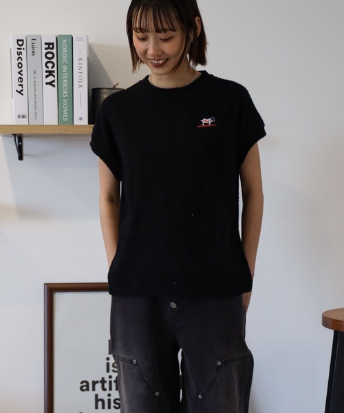 The Endless Summer(エンドレスサマー)の「TES COMFORTABLE PILE FRENCH SLEEVE / Tシャツ(Tシャツ/カットソー・レディース・ネイビー/ブラック/グレー・FREE)」の6枚目の写真
