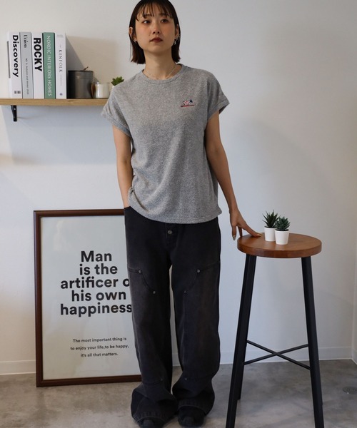 The Endless Summer(エンドレスサマー)の「TES COMFORTABLE PILE FRENCH SLEEVE / Tシャツ(Tシャツ/カットソー・レディース・ネイビー/ブラック/グレー・FREE)」の9枚目の写真