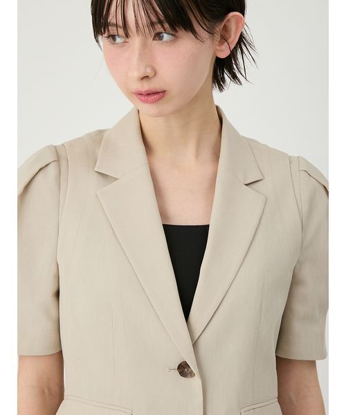 LILY BROWN(リリーブラウン)の「【LUMISHADE】 ハーフスリーブジャケット(テーラードジャケット・レディース・ミント/ベージュ/ネイビー・F)」の9枚目の写真