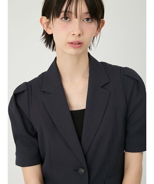 LILY BROWN(リリーブラウン)の「【LUMISHADE】 ハーフスリーブジャケット(テーラードジャケット・レディース・ミント/ベージュ/ネイビー・F)」の18枚目の写真