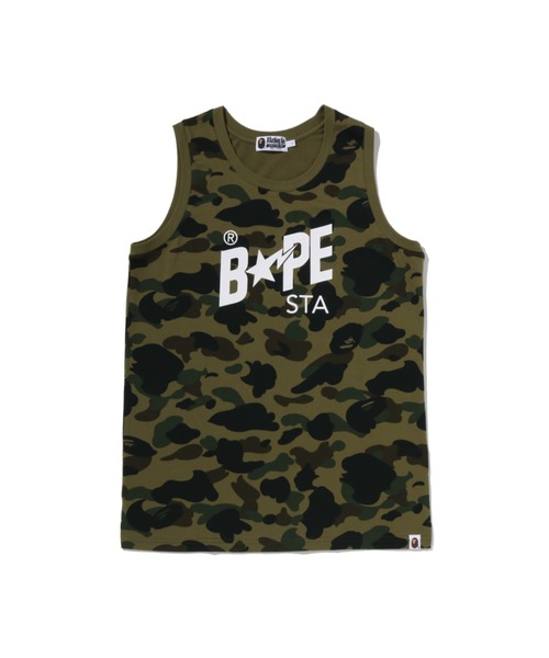 A BATHING APE(アベイシングエイプ)の「1ST CAMO BAPE STA TANK TOP(タンクトップ・メンズ・イエロー/グリーン・LARGE/MEDIUM/SMALL)」の1枚目の写真