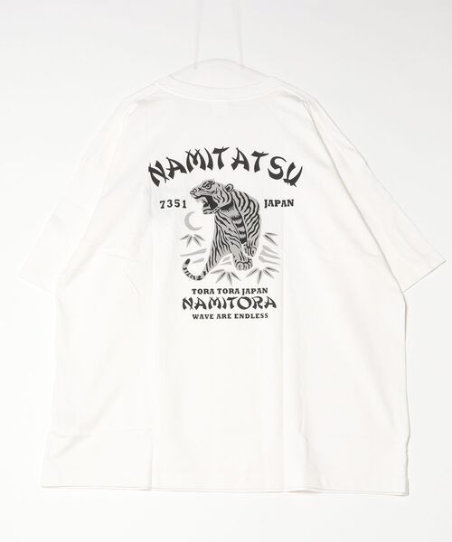 DOUBLE STEAL(ダブルスティール)の「虎和柄BIGサイズTシャツ(Tシャツ/カットソー・メンズ・ブラック/ホワイト・3XL/2XL)」の3枚目の写真
