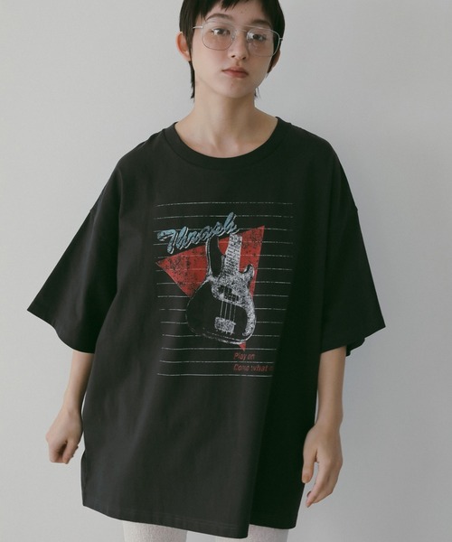 アンヌーク anukeプリントロゴ　Tシャツ Print Over T-Shirts（Tシャツ/カットソー）｜anuke（アンヌーク）の