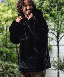 CAMBIO | mj11656- Short Fake Fur Hooded Poncho フードポンチョ(MIU-262-003)(その他アウター)