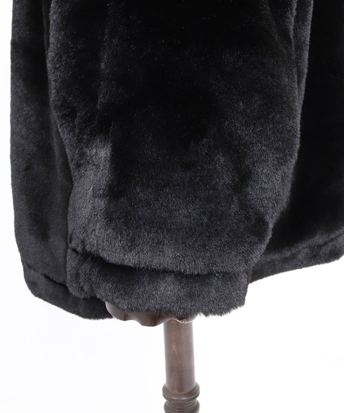 CAMBIO(カンビオ)の「mj11656- Short Fake Fur Hooded Poncho フードポンチョ(MIU-262-003)(その他アウター・メンズ・ブラック/チャコール・L/M/S)」の18枚目の写真