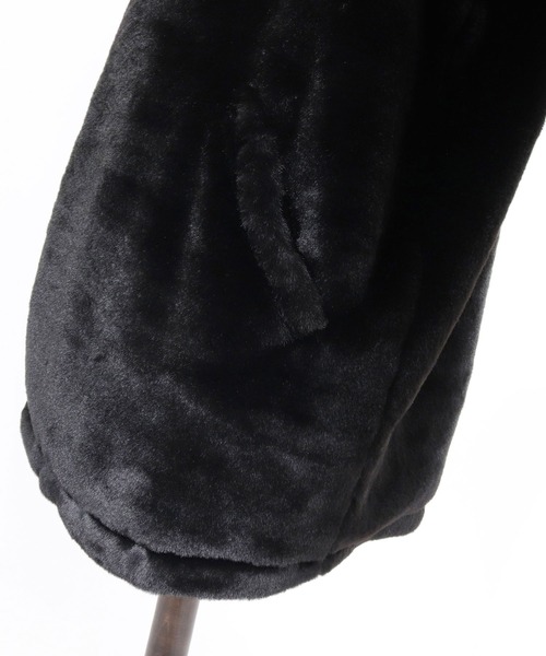 CAMBIO(カンビオ)の「mj11656- Short Fake Fur Hooded Poncho フードポンチョ(MIU-262-003)(その他アウター・メンズ・ブラック/チャコール・L/M/S)」の19枚目の写真