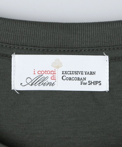 SHIPS（シップス）の「SHIPS: I Cottoni di Albini クルーネック スムース ショートスリーブ Tシャツ（Tシャツ/カットソー・メンズ・ブラック/ホワイト/ダークグレー/ネイビー・SMALL/MEDIUM/LARGE/X-LARGE）」の9枚目の写真