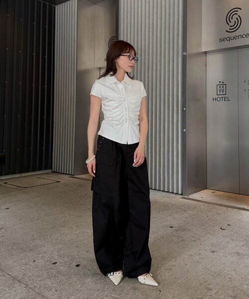 mline（エムライン）の「[mline]スタッズカーゴパンツ（その他パンツ・レディース・ブラック・1/2）」の5枚目の写真