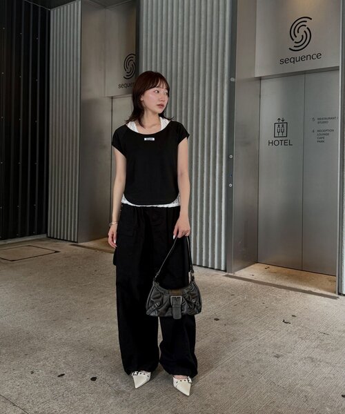 mline（エムライン）の「[mline]スタッズカーゴパンツ（その他パンツ・レディース・ブラック・1/2）」の6枚目の写真