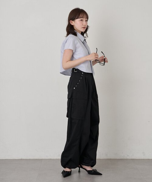 mline（エムライン）の「[mline]スタッズカーゴパンツ（その他パンツ・レディース・ブラック・1/2）」の10枚目の写真