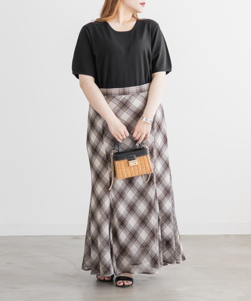 CLETTE(クレット)の「CLETTEオリジナルベーシックサマーニット(ニット/セーター・レディース・オフホワイト/グリーン/ブラック/ブルー・3L/LL/4L)」の9枚目の写真