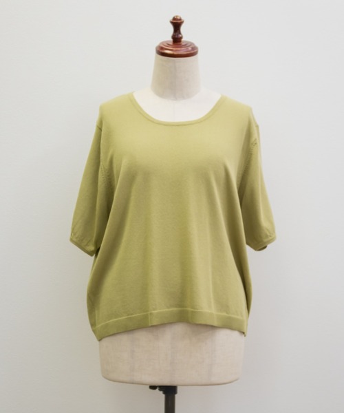 CLETTE(クレット)の「CLETTEオリジナルベーシックサマーニット(ニット/セーター・レディース・オフホワイト/グリーン/ブラック/ブルー・3L/LL/4L)」の19枚目の写真