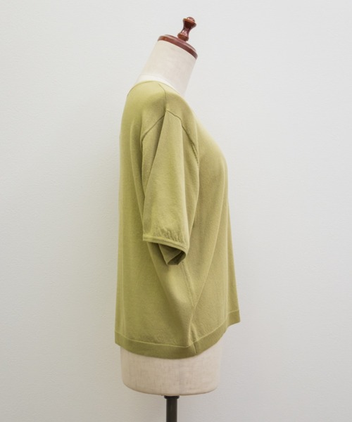 CLETTE(クレット)の「CLETTEオリジナルベーシックサマーニット(ニット/セーター・レディース・オフホワイト/グリーン/ブラック/ブルー・3L/LL/4L)」の20枚目の写真