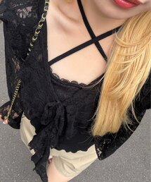 ラッフルレースボレロカーディガン