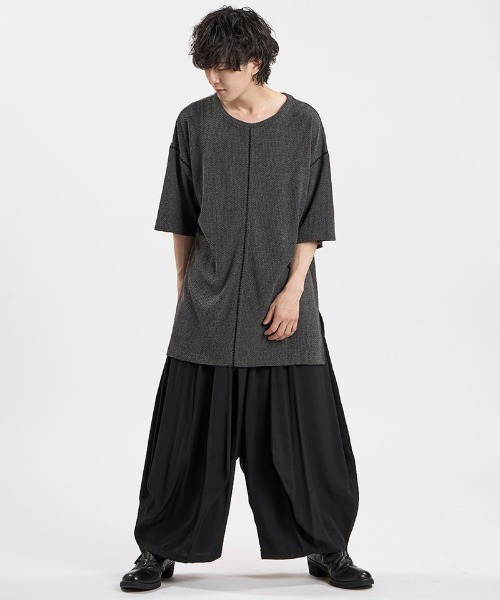 NO ID.(ノーアイディ)の「mt10593-ダイヤステッチサーマルC-N-PO Tシャツ(459010-536T)(Tシャツ/カットソー・メンズ・グレー/ホワイト/ブラック・ONE SIZE)」の9枚目の写真
