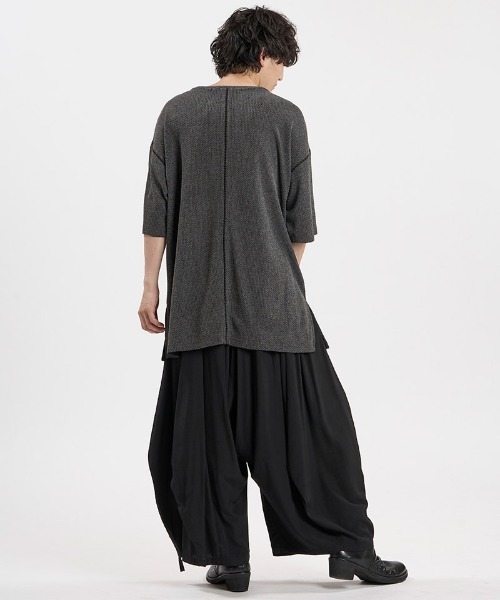 NO ID.(ノーアイディ)の「mt10593-ダイヤステッチサーマルC-N-PO Tシャツ(459010-536T)(Tシャツ/カットソー・メンズ・グレー/ホワイト/ブラック・ONE SIZE)」の10枚目の写真