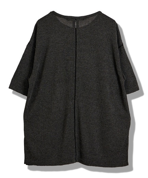 NO ID.(ノーアイディ)の「mt10593-ダイヤステッチサーマルC-N-PO Tシャツ(459010-536T)(Tシャツ/カットソー・メンズ・グレー/ホワイト/ブラック・ONE SIZE)」の20枚目の写真