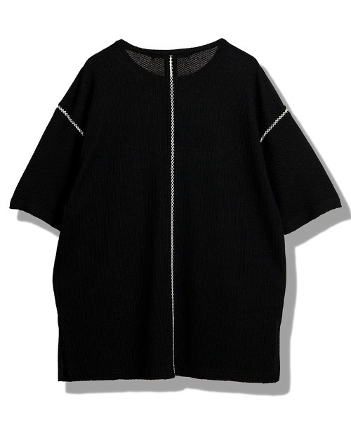 NO ID.(ノーアイディ)の「mt10593-ダイヤステッチサーマルC-N-PO Tシャツ(459010-536T)(Tシャツ/カットソー・メンズ・グレー/ホワイト/ブラック・ONE SIZE)」の21枚目の写真