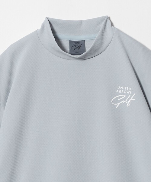 UNITED ARROWS GOLF（ユナイテッドアローズゴルフ）の「メンズ ハニカム モックネック シャツ　吸水速乾（Tシャツ/カットソー・メンズ・ブラック/グレー系・M/L/XL）」の4枚目の写真