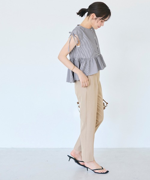 coca(coca)(コカ)の「【伊藤千晃様着用】\速乾/サッカーギャザーブラウス(シャツ/ブラウス・レディース・ブルー/ブラック・L/M)」の13枚目の写真