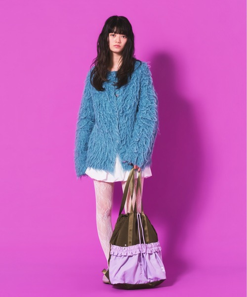Casselini(キャセリーニ)の「Casselini(キャセリーニ)2WAYギャザーナップサック(バックパック/リュック・レディース・カーキ/ブラウン/ピンク/ブラック・FREE)」の9枚目の写真