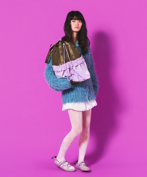 Casselini(キャセリーニ)の「Casselini(キャセリーニ)2WAYギャザーナップサック(バックパック/リュック・レディース・カーキ/ブラウン/ピンク/ブラック・FREE)」の10枚目の写真