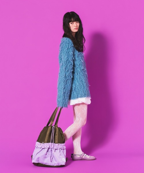 Casselini(キャセリーニ)の「Casselini(キャセリーニ)2WAYギャザーナップサック(バックパック/リュック・レディース・カーキ/ブラウン/ピンク/ブラック・FREE)」の11枚目の写真