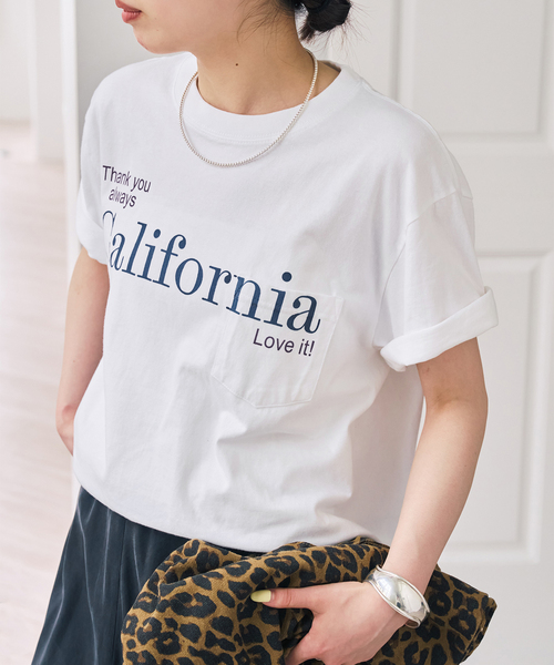 Spick & Span(スピックアンドスパン)の「melple / メイプル Pasadena Pocket S/S (Thank you al(Tシャツ/カットソー・レディース・ブラック系その他/ホワイト/ブラウン・SMALL)」の2枚目の写真