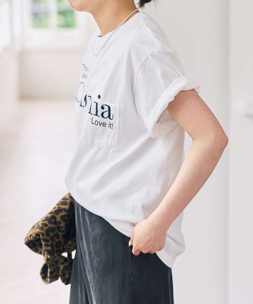 Spick & Span(スピックアンドスパン)の「melple / メイプル Pasadena Pocket S/S (Thank you al(Tシャツ/カットソー・レディース・ブラック系その他/ホワイト/ブラウン・SMALL)」の12枚目の写真