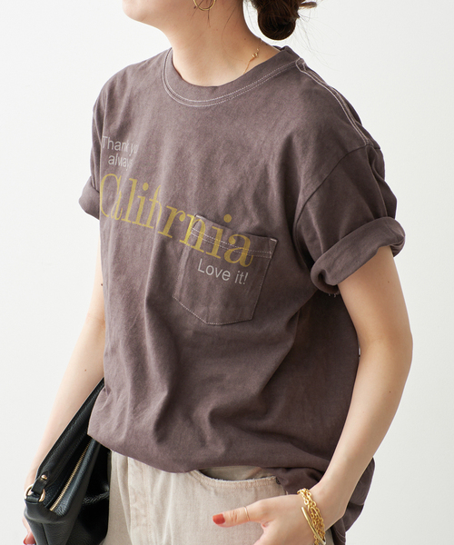 Spick & Span(スピックアンドスパン)の「melple / メイプル Pasadena Pocket S/S (Thank you al(Tシャツ/カットソー・レディース・ブラック系その他/ホワイト/ブラウン・SMALL)」の19枚目の写真
