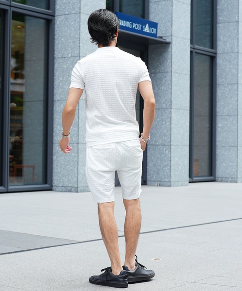 jiggys shop(ジギーズショップ)の「速乾 シワになりにくい ストレッチ ダイヤジャガード 短パン イージー ショートパンツ ハーフパンツ(その他パンツ・メンズ・ホワイト/チャコールグレー/ブラック/ネイビー/ブラウン・MEDIUM/LARGE/X-LARGE)」の13枚目の写真