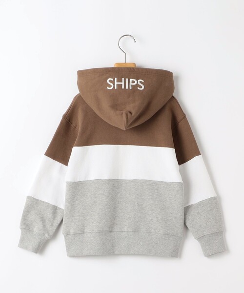 SHIPS（シップス）の「SHIPS KIDS:140～160cm / ロゴ フード ジップ パーカ（パーカー・キッズ・ブラウン・160/150/140）」の2枚目の写真