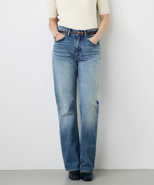 セットアップ対応】AZUL DENIM セミフレアデニム ジーンズ 秋服 ロング