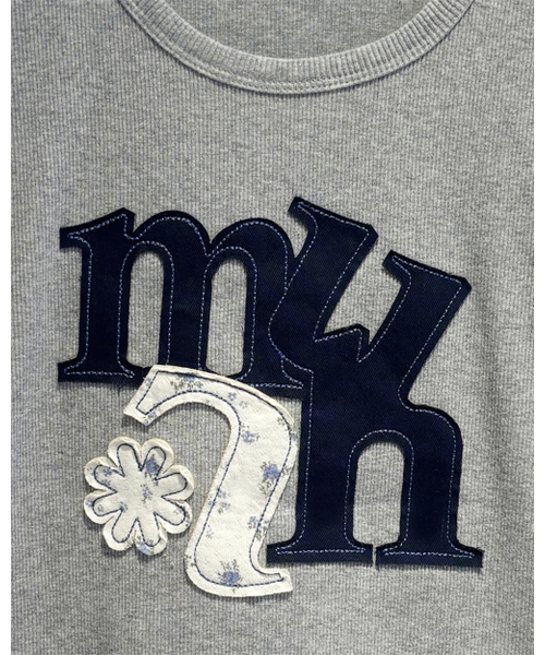 muahmuah（ムーアムーア）の「Aフラワーアップリケパッチ 長袖Tシャツ [グレー]（Tシャツ/カットソー・レディース・その他・FREE）」の8枚目の写真