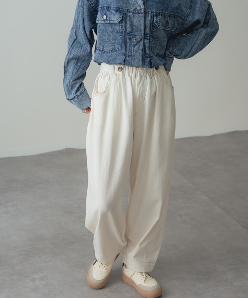 refinedworks(リファインドワークス)の「【refinedworks】体型カバー & こなれ感 デニム コクーン イージー パンツ(その他パンツ・レディース・ブラック/キナリ/インディゴブルー・FREE)」の4枚目の写真