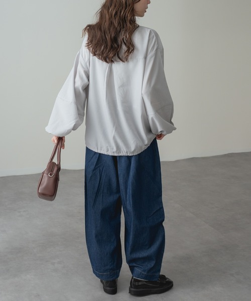 refinedworks(リファインドワークス)の「【refinedworks】体型カバー & こなれ感 デニム コクーン イージー パンツ(その他パンツ・レディース・ブラック/キナリ/インディゴブルー・FREE)」の9枚目の写真